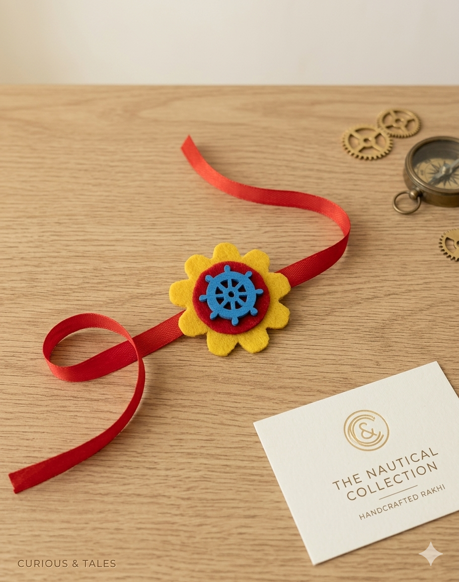"The Nautical Collection" Handcrafted Ship Wheel Felt Rakhis for Kids