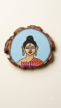 Handpainted Zen Meditating Buddha Desk Accent