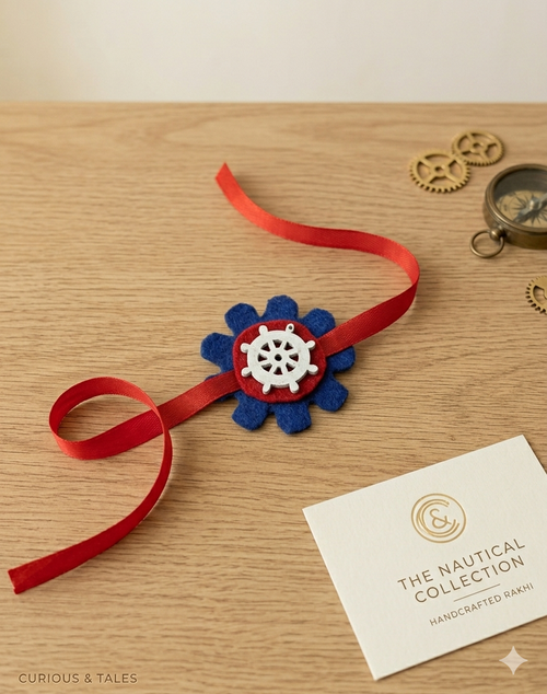 "The Nautical Collection" Handcrafted Ship Wheel Felt Rakhis for Kids