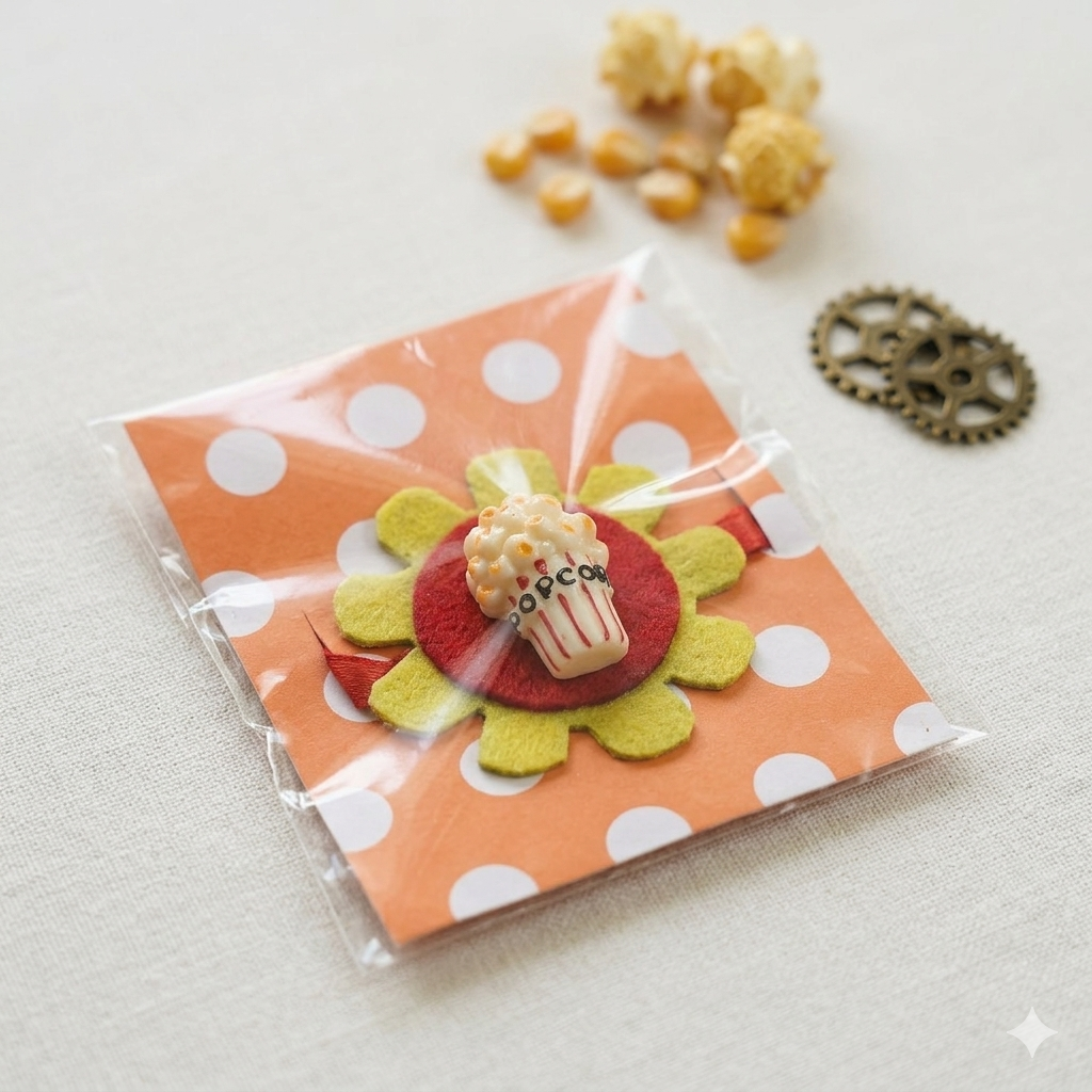 The Movie Night Collection: Popcorn Handcrafted Rakhi