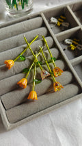 Handcrafted Glass Tulip Flower Charms – Botanical Beaded Floral Pendants for Jewelry Making, Planner Clips, & Bags available as a Set of 2 or Set of 5