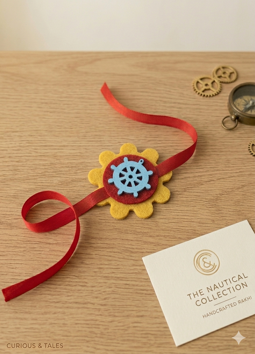 "The Nautical Collection" Handcrafted Ship Wheel Felt Rakhis for Kids